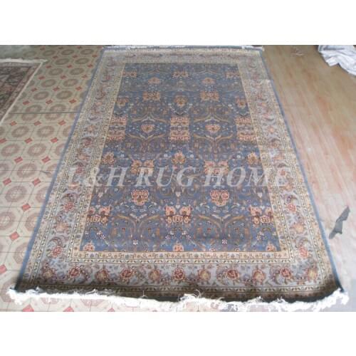 Free shipping 6'X9' 160 Line Hand-knotted Wool and silk Oriental Persian carpet handmade carpet