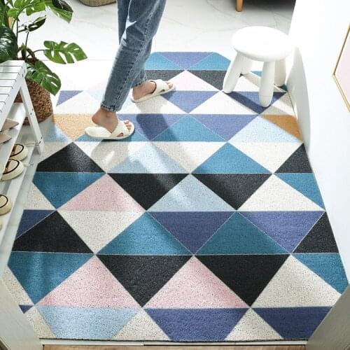 Home Door Mats Entrance Non-slip PVC Material Door Mat Carpet Bathroom Mat Kitchen Mat Hallway Cuttable Shape Door Mat