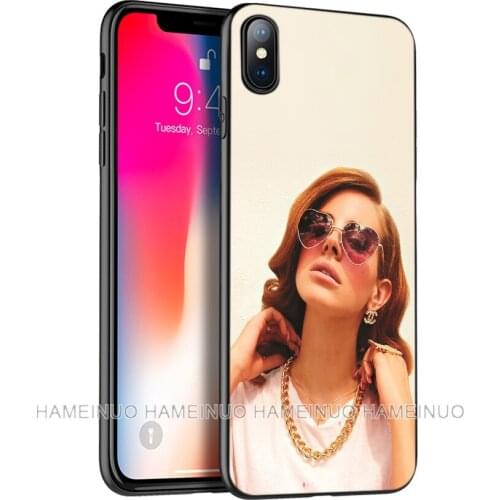 Black tpu case for iphone 5 5s SE 2020 6 6s 7 8 plus X 10 XR XS 11 pro MAX silicon cover case lana del rey