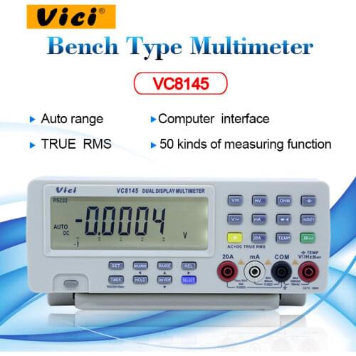 VICI VC8145 Digital Bench Top Multimeter Temperature Meter Dual-display 80000 Tester Large LCD Auto Range Multimetro Voltmeter