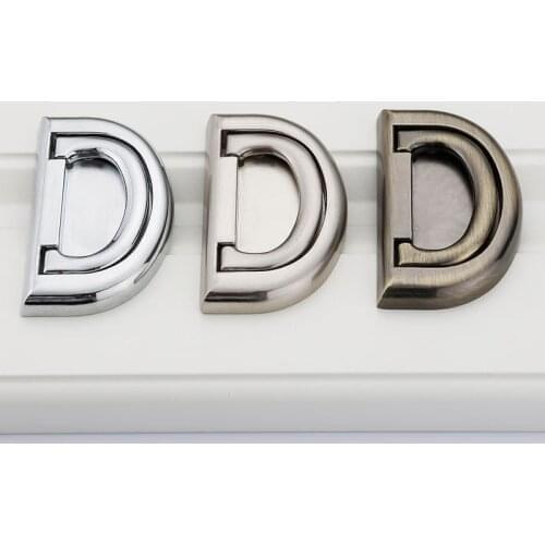 Zinc Alloy Indoor Sliding Hide Decorative Furniture Door Handle Modern Simple Cabinet Bedroom Closet Drawer Flush Handles