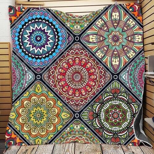 Dropshipping New Style 3D Printing Bohemia Summer Quilt Bedspreads Quilted Bed Covers For Bed Custom Kids Adult