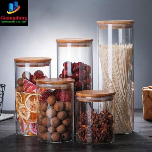 Sealed Glass Jars High Borosilicate Kitchen Storage Tank Coffee Bean Storage Can Glass Mason Jar With Lid Food Container