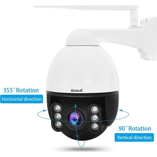 JideTech 5MP PTZ WiFi IP Camera Outdoor 1920P HD 5X Zoom Waterproof Security Camera 2-Way Audio Enhanced Night Vision Smart Home
