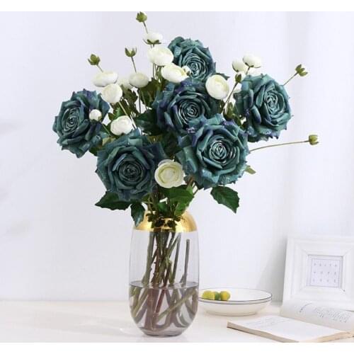 Artificial Flower Decorative Non Fade Fabric Realistic Natural Looking Vivid Faux Artichoke Flowers Nice Looking Wedding Decor