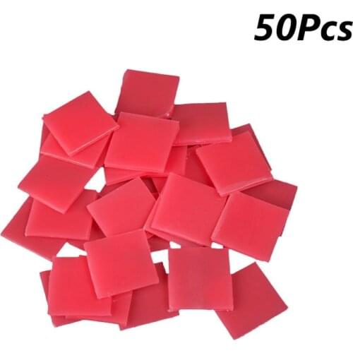 50Pcs 3x3cm Square Resin Dotting Paste Glue Clay Mud Adhesive Clay DIY Embroidery Cross Stitch Diamond Painting Tool