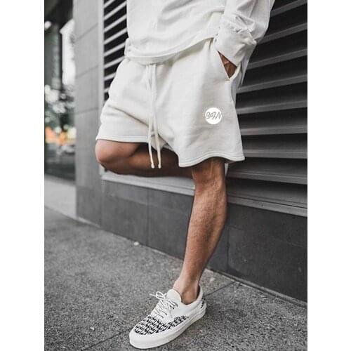 Summer Mens Pure Color Printing Casual Fitness Exercise Deach Shorts Mesh Jogger Solid Oversized Shorts Male