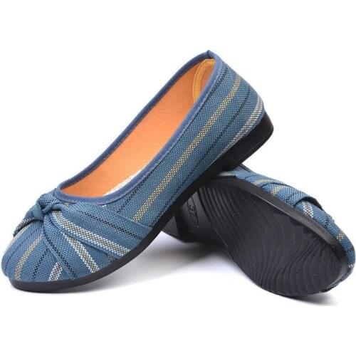 Women Casual Boat Shoes Ladies Slip On Ballet Flats Comfy Soft Canvas Loafers Zapatos Mujer Walking Footwear 2021 Spring New