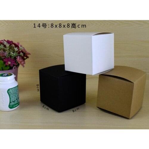 Small kraft paper bucket gift box, square brown kraft cardboard boxes for packing / natural kraft birthday gift boxes