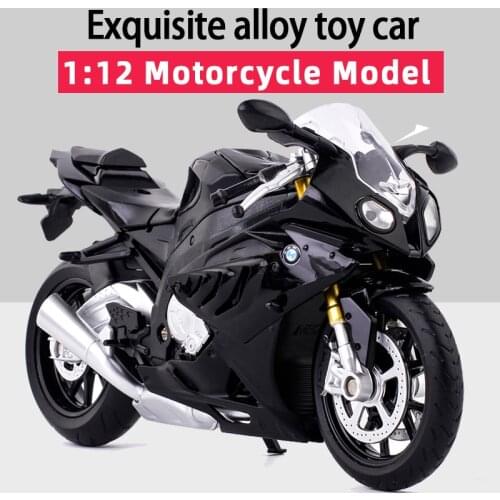 1/12 S1000RR Alloy Diecast Sport Motorcycle Model Workable Shork-Absorber Toy For Children Gifts Toy Collection