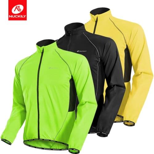 NUCKILY Men Cycling Jacket Windbreaker Waterproof Windproof Bike Jersey MTB Bicycle Riding Running Mens Jacket Coat Clothing