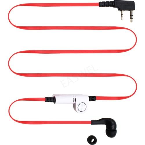 EarPiece Earphone Headset PTT Microphone for Kenwood Baofeng Walkie Talkie