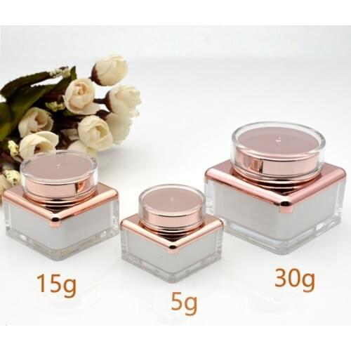 New Acrylic Bottle Cream Jar Nail Art Mask Cream Refillable Empty Cosmetic Makeup Container Bottle 5/15/30G