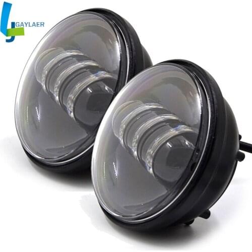 Pair 4.5 " LED Auxiliary Spot Fog Lamp 4 1/2 Headlight Motorcycle Fog Passing Lights 30w for Harley
