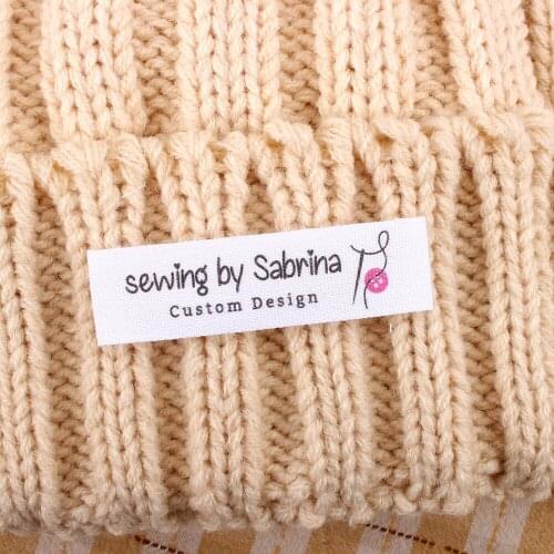 Personalized Tags, Logo, Fold Fabric Labels, Custom, Various Lengths, Sewing Label, Sew In Tag, Fold tag (MD1023)