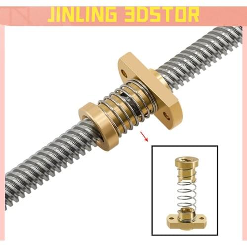 Anti - back lash TR8 lead screw brass nut for upgrade Ender 3 CR-10/Tornado and clone 3D printer anti backlash Spring Loaded Nut
