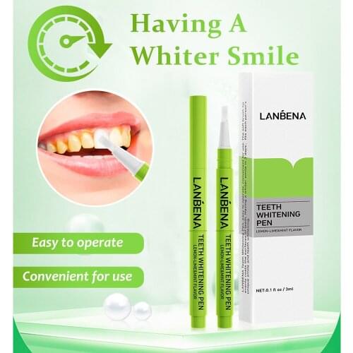 LANBENA Teeth Whitening Pen Teeth Whitening Oral Hygiene Care Whitening Dental Bleaching Tools Mint Whitening Agent Teeth Pen