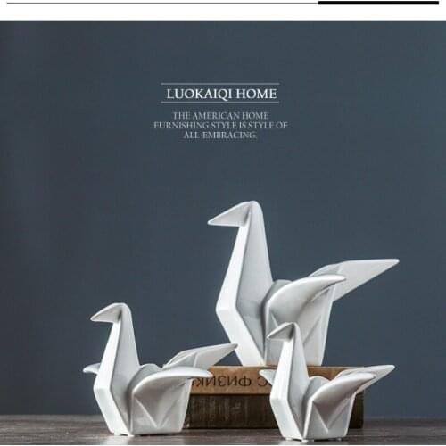 Modern Home Ceramics Thousand Paper Cranes Origami Abstract Handicraft Furnishings Childrens Room Decoration Accessories