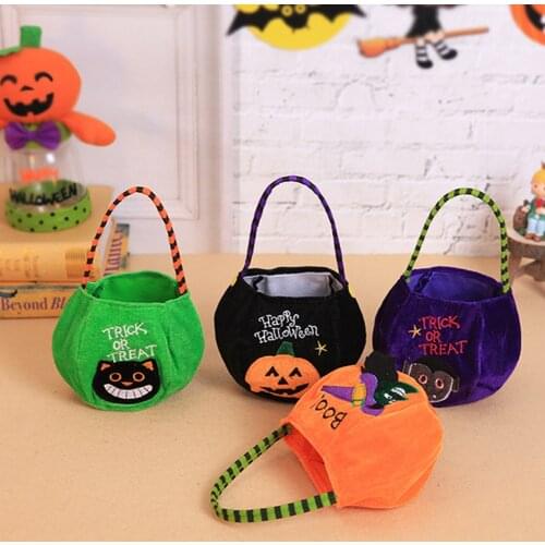 Halloween Candy Bags for Kids Children Halloween Trick Or Treat Tote Bags Halloween Candy Candy Gift Storage Bucket Party Bag