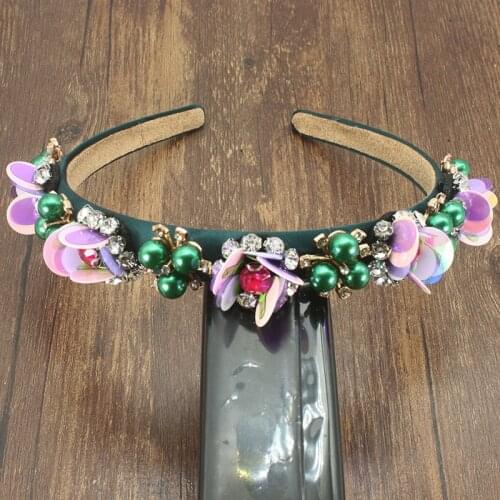 Luxury New Baroque White Shiny Crystal Large Flower Rhinestone Wedding Tiara Crown Headband Ladies Elegant Bride Hair Accessorie