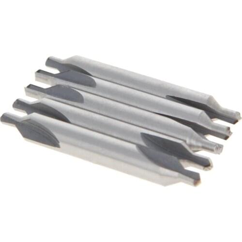 Hot 5/10pcs 1/2 ~ 5/32 Inch Tip HSS Center Drill Bits Combined Drill Double Ended Imperial Straight Shank Drills Lathe Mill Tool