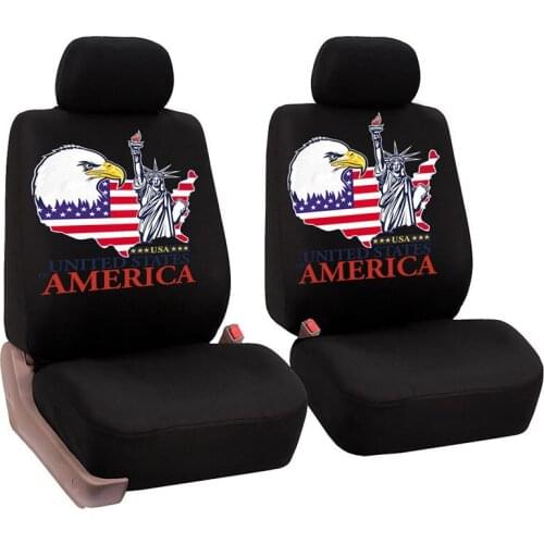 1pcs Lion flag Print Car Seat Cover Sandwich 4 Piece Front Seat Universal Cloth Covers leather Cushion for Truck seat covers