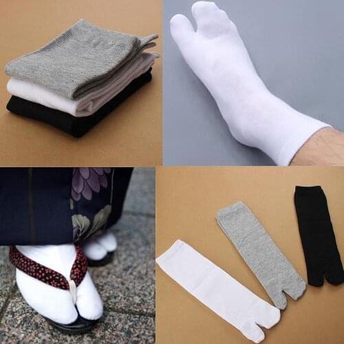 Japanese Tabi Toe Socks Sandal Split Unisex Cotton Deodorant Breathable Socks Two-toed Socks Kimono Flip Flop Socks Two-toed