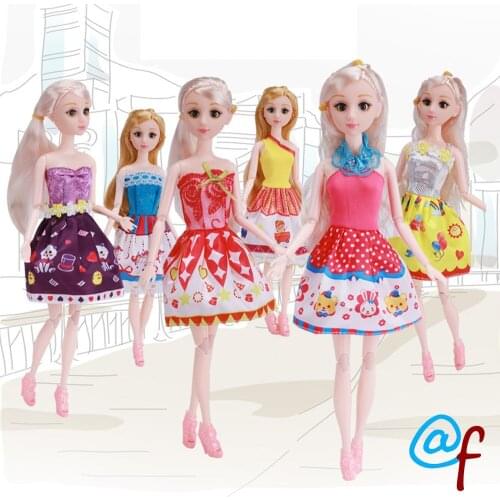 N-7 1-set Cartoon Pattern Doll Clothes Girl DIY for 1/6 OOAK Beauty Dolls Dress A Brand Head As Gift If 3sets or More