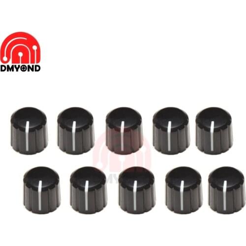 10PCS 360 Degrees Potentiometer Rotary Encoder Aluminum Alloy Half Shaft Hole Caps Knob Brick Sensor Switch For KY-040 ABS