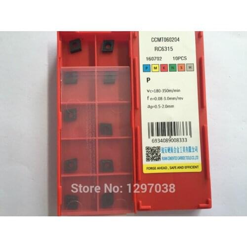 10pcs CNC carbide blade CCMT060204-RC6315,Apply to cutting Steel parts