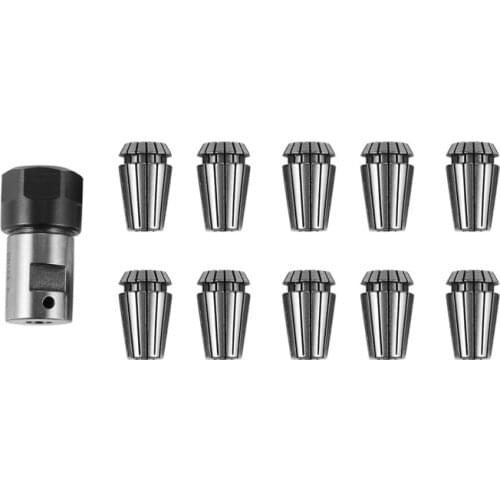 10Pcs Er16 Spring Collet + Motor Shaft 8Mm Extension Rod Holder Cnc Milling Lathe Tool Engraving Machine