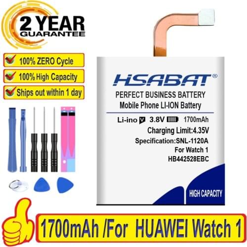 100% Original HSABAT 1000mAh HB442528EBC Battery For HUAWEI Watch 1 Watch1