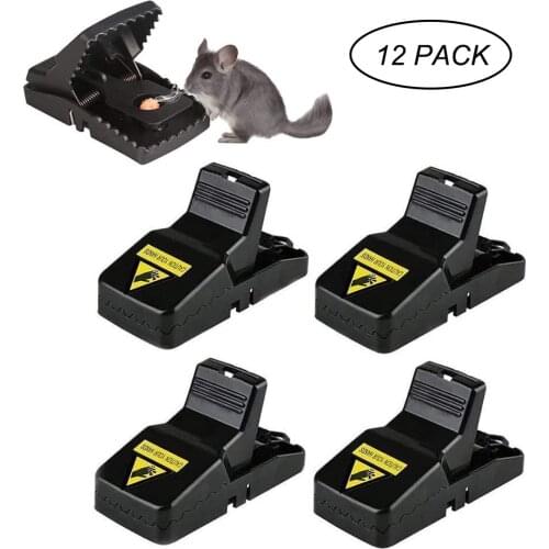 12Pcs Reusable Rat Catching Mice Mouse Traps Mousetrap Bait Snap Spring Rodent Catcher Pest Control for Hotel Family Garden