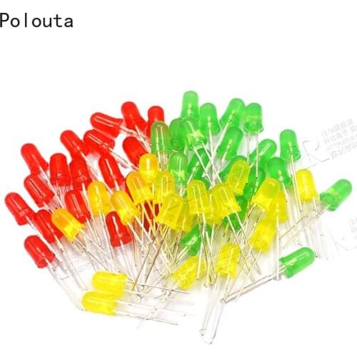 20 Pcs/Set 5mm Light-emitting Diode LED Lamp Beads Super Bright Round Head Alternate Flashing Colorful Electronic Components