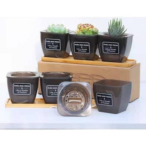 Self Watering Pots 3Pieces Flower Plant Pot for Indoor Plants Automatic Water-Absorbing Water Storage Plastic Flower Planter Pot