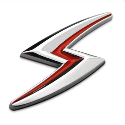 1 Pcs Car Chrome Lightning Badge Lightning 'S' emblem car sticker Silvia S15 S14 S13 200SX 240SX car body sticker car styling