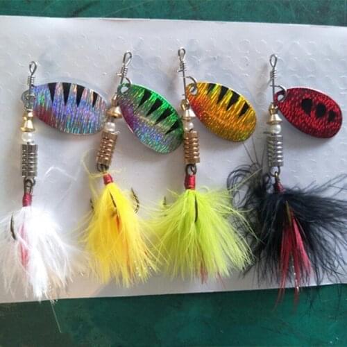 Spinner Spoon Metal Bait Fishin Lure Sequins Crankbait Spoon baits for Bass Trout Perch pike rotating Fishing