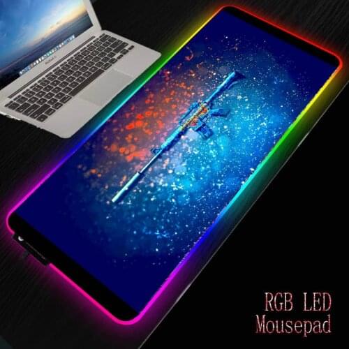 Large RGB Gaming Mouse Pad Lockedge Game Mouse Mat for Laptop Keyboard Pad Desk Mat for CSGO Gun Anti-slip Mousepad Dropshipping