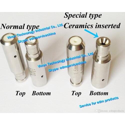 2pcs) d=0.3-3.0mm EDM Pipe Guide (Ceramics Inserted) Ceramic Drill Guide Z140D-type B for Taiwan EDM Drilling Machines D6xD8x30