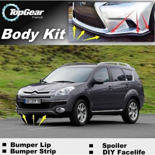 Bumper Lip Deflector Lips For Citroen C7 / C Crosser Front Spoiler Skirt For Top Gear Fans to Car Tuning View / Body Kit / Strip
