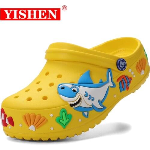 YISHEN Children Shoes Baby Garden Shoes Girls Boys Home Slippers Cartoon Floor Shoes Sandals kids Sandals Breath Summer Shoes