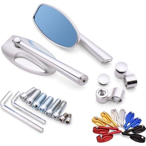 For yamaha R6 YZF-R6 yzf-r6 fz16 TMax500 tmax-500 XT600 2021 Quality Aluminum Motorcycle Side Mirror Blue Glass Rear View Mirror