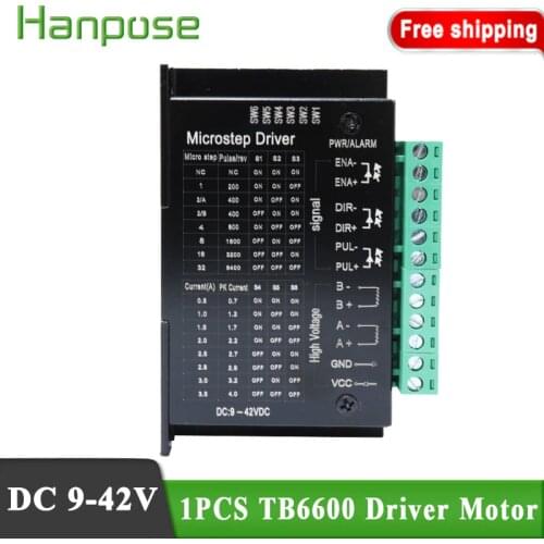 Free Shipping Stepper Motor Driver TB6600 upgrade s109aftg 57/86 Nema17 4A DC9-40V 1 axis Stepping Motor CNC Engraving Machine