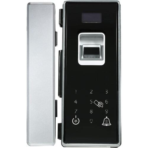 Security Biometric Fingerprint Door Lock for Glass Door Password Door Lock IC Cards Remote Control Smart Glass Door Lock