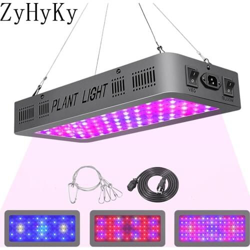 Double Switch 1200W 1800W 2000W Full Spectrum LED Grow Light With Veg/Bloom Modes For Indoor Greenhouse Grow Tent Plants Grow