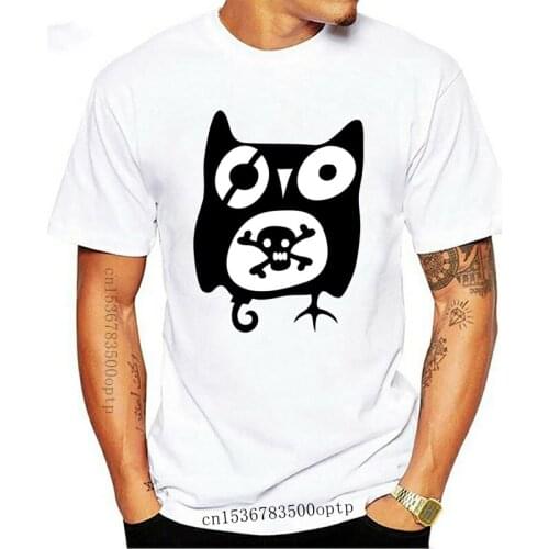 Tops & Tees Pirate Owl T-shirt Print Men T Shirt Funny Summer Purple Clothing Plus Size Cartoon Tshirt Cotton Streetwear Cheap