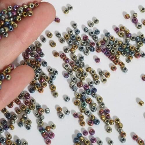 Hot 1bag High Quality DIY Metal Color Glass; Loose Seed Beads For Handmade Jewelry Sewing Accessories