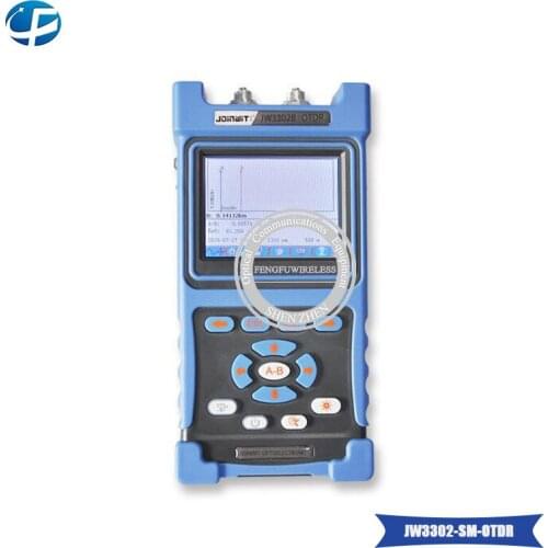 JW3302 Handheld OTDR SM 1310 1550nm 30/28dB, Touch Screen Optical Time Domain Reflectometers , Integrated VFL