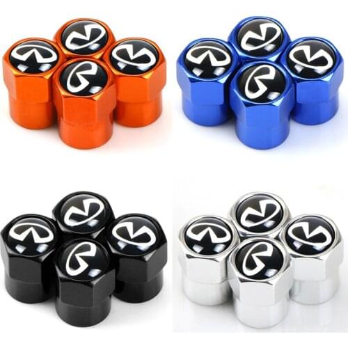 4pcs New Colorful Aluminum Car Wheel Tire Valves cover Tyre Air Caps case For Infiniti FX35 Q50 Q30 ESQ QX50 QX60 Car Styling