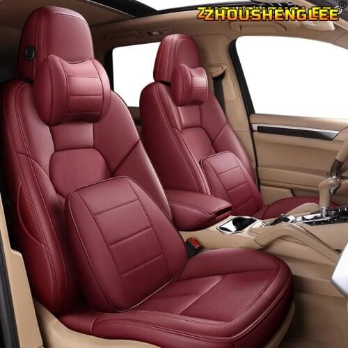 ZHOUSHENGLEE Custom Leather car seat covers For Hyundai Veloster LAFESTA Coupe Azera Grand SantaFe Veracruz Equus Rohens car s